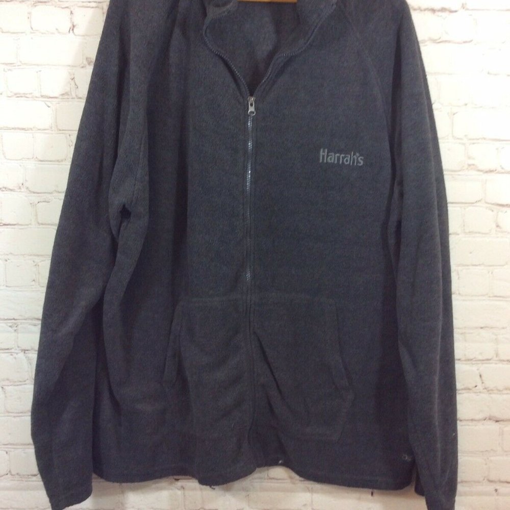 Harrahs Fleece Zip Front Jacket Womens Size XXL
